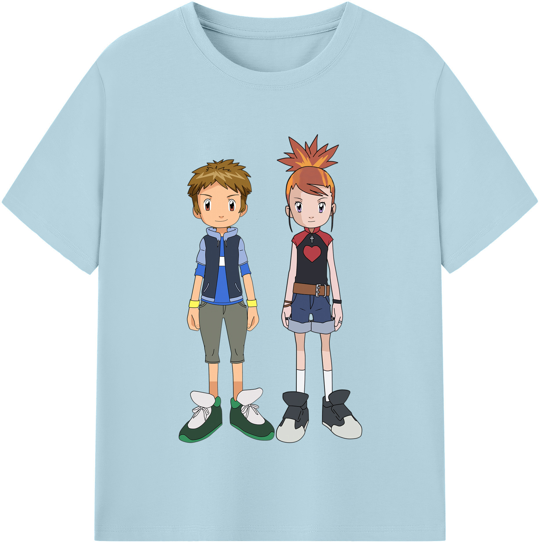 （画像用） Digimon デジタルモンスター/デジモン 綿100％半袖Tシャツ（フロントプリント）